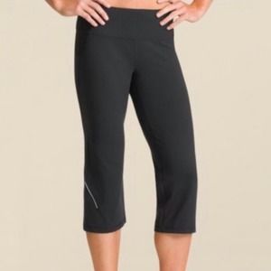 Athleta Cropped Wide Leg Yoga Pants Leggings Black Size XS Women's
